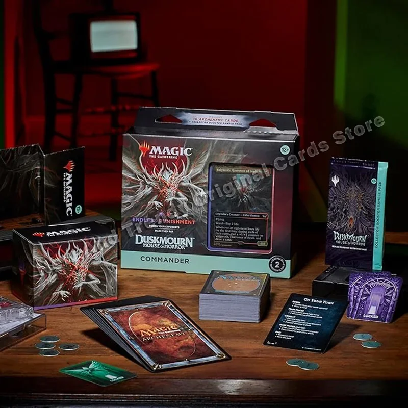 Oryginalna Magic The Gathering Duskmourn House of Horror Commander Deck Bundle Box Limitowana sprzedaż Gry karciane TCG Kolekcjonerskie