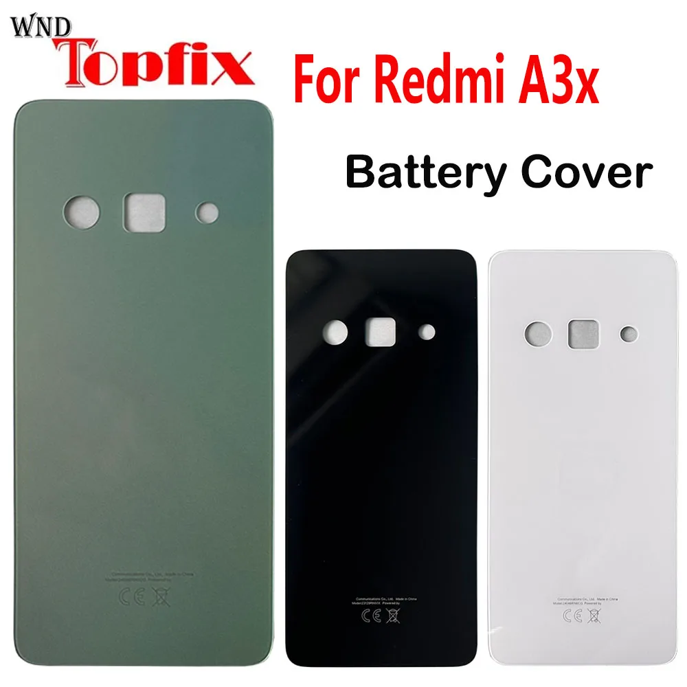 

6,71 "для Xiaomi Redmi A3x 24048RN6CG задняя крышка батарейного отсека задняя крышка корпуса стеклянная панель корпус запасные части с логотипом