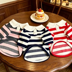 Summer Pet Shirt Fashion Simple Striped Vest Dogs Polo Shirt for Chihuahua Yorkshire Breathable Shirt Cat T-Shirts Pet Costume