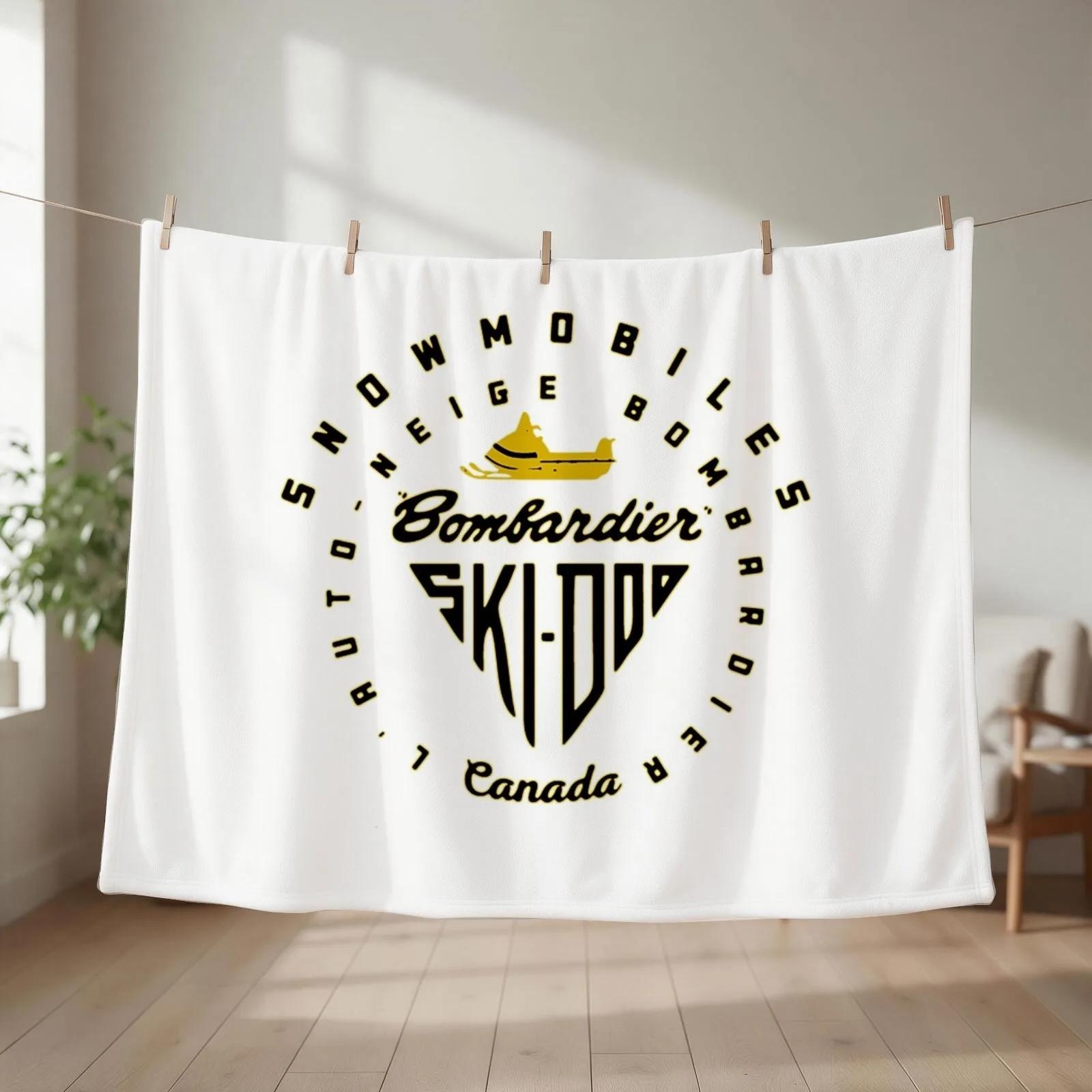Ski Doo T-ShirtSki Doo snowmobiles Canada Throw Blanket