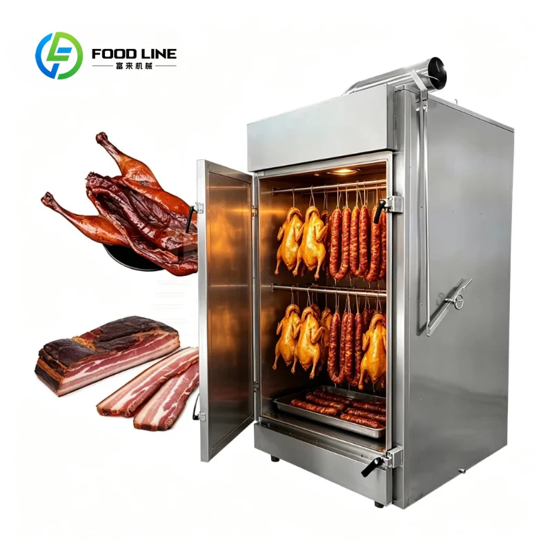 Commercial Gas Automatic Sausage Smokehouse Food Catfish Chicken Fish Meat Smoker Machine Smoke Oven