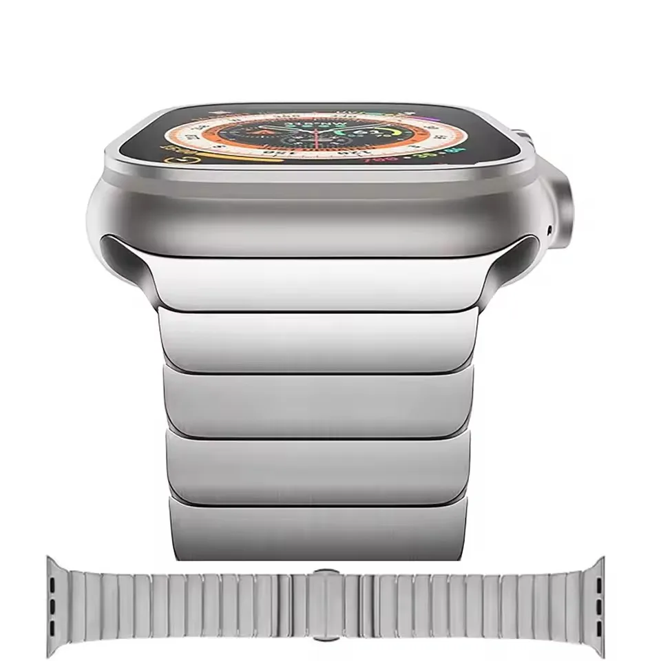 Luxuriöses Edelstahlarmband für Apple Watch Serie 10 9 46 mm 45 mm 38 mm 42 44 40 mm Gliederarmband Iwatch Ultra 2 49 mm Metallarmband.