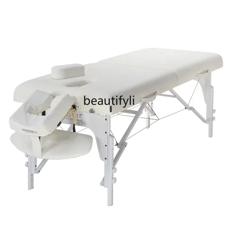 

Folding Massage Portable Facial Bed Solid Wood Massage Bone Setting Bed Lifting Body Massage