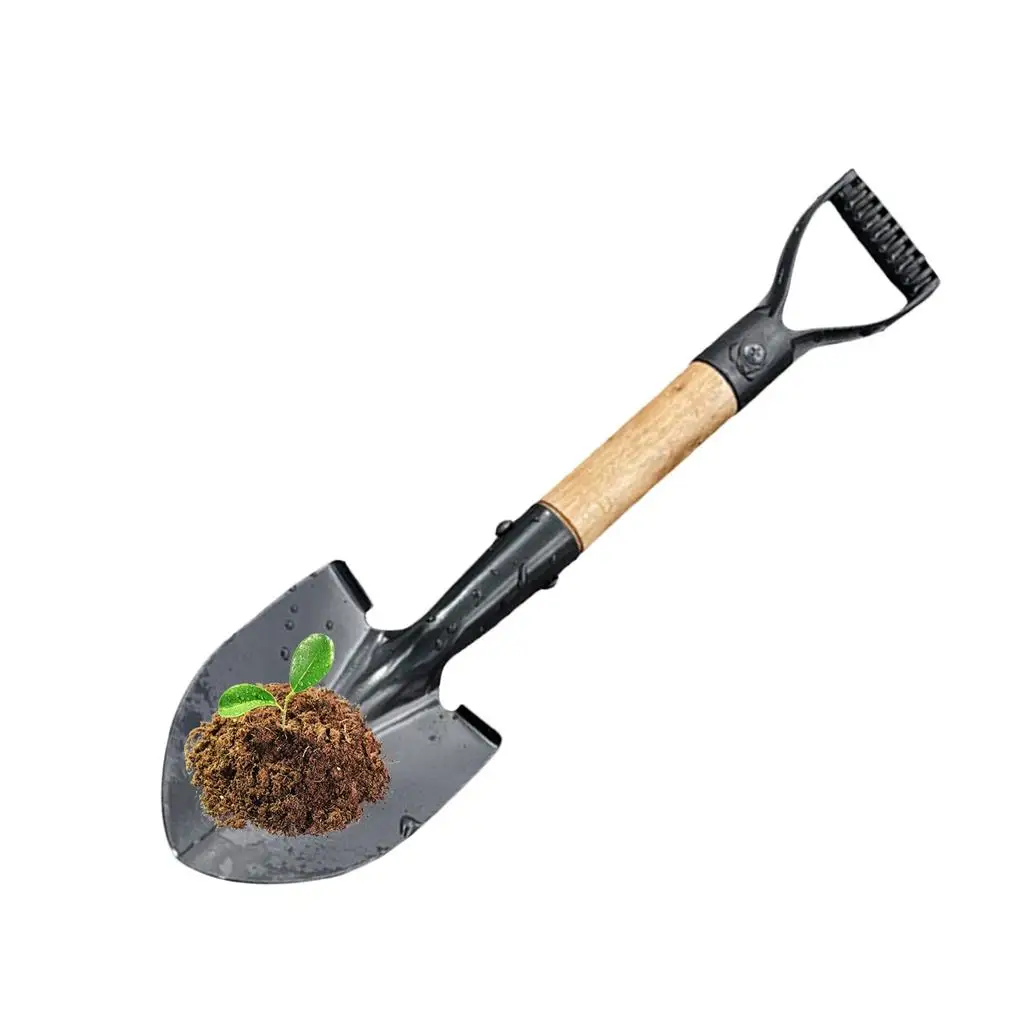 Digging Shovel Small Manganese Steel Shovels D-shaped Kids Trowel Rustproof Garden Scoop Digging Shovel for Camping Outdoor