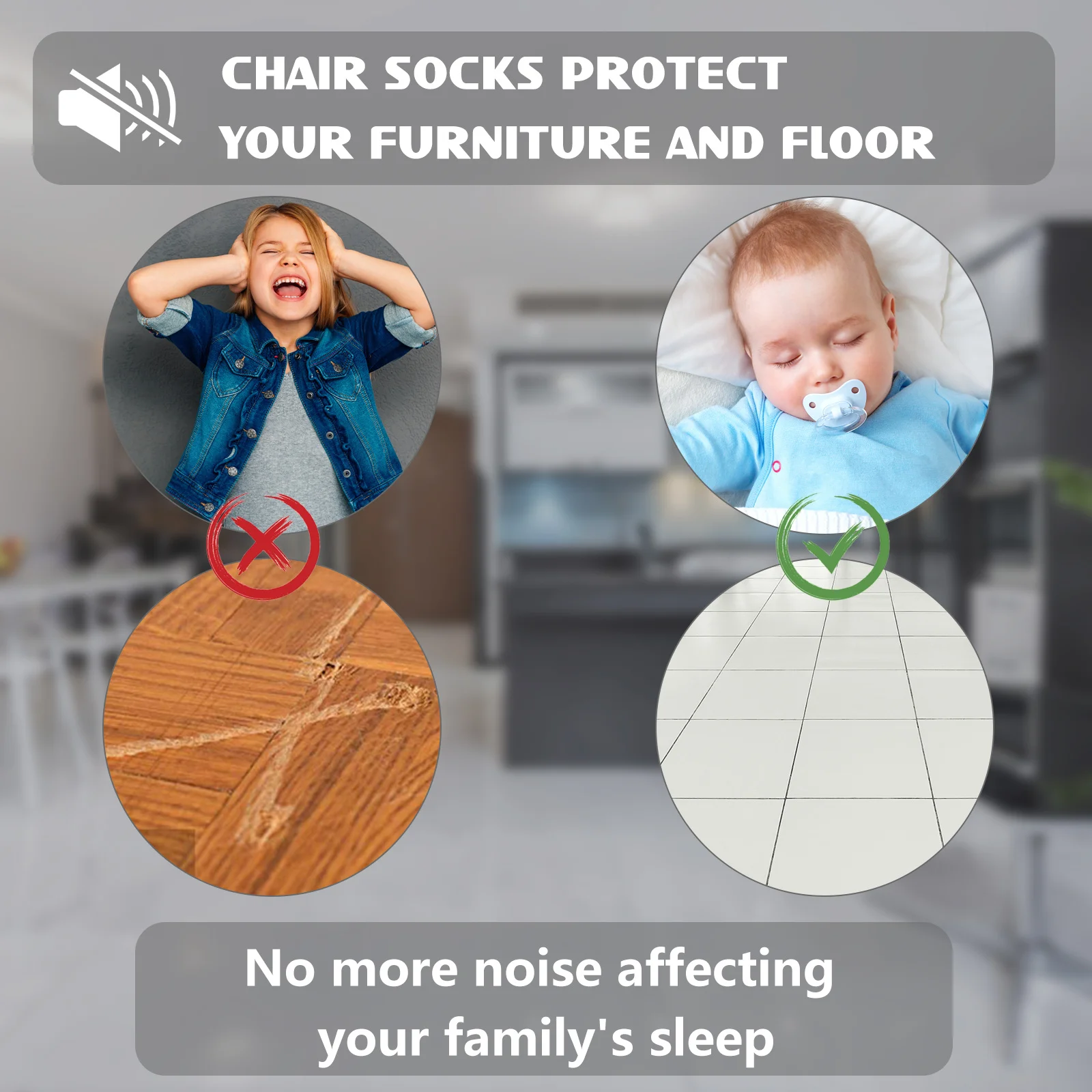 

98 Pcs Chairs Dining Furniture Protection Anti Slip Pads Flooring Protectors for and Hardwood Floors Desktop