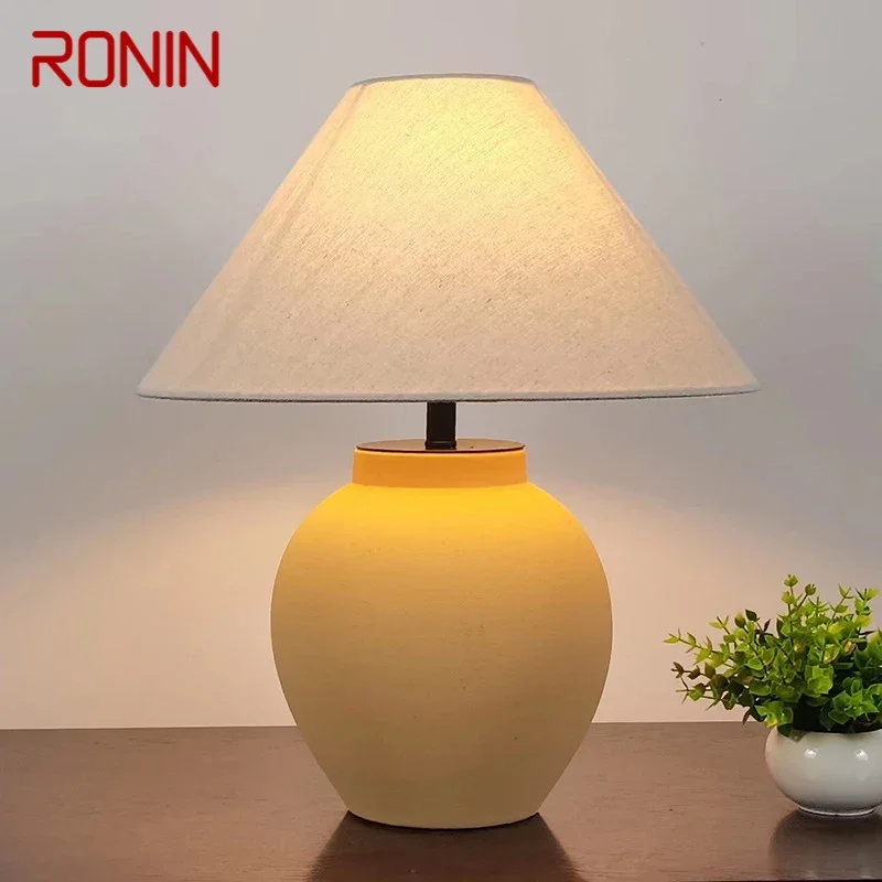 

RONIN Contemporary CeramicTable Lamp Creativity Living Room Bedroom Study Hotel Homestay engineering Desk Light