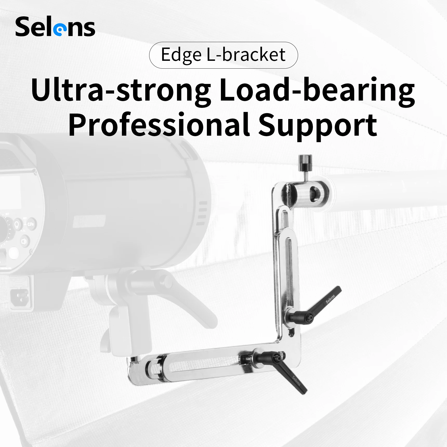 Selens Multifunctional Professional Support Edge L-bracket Stainless Steel Adjustable L-Stand Photography Props