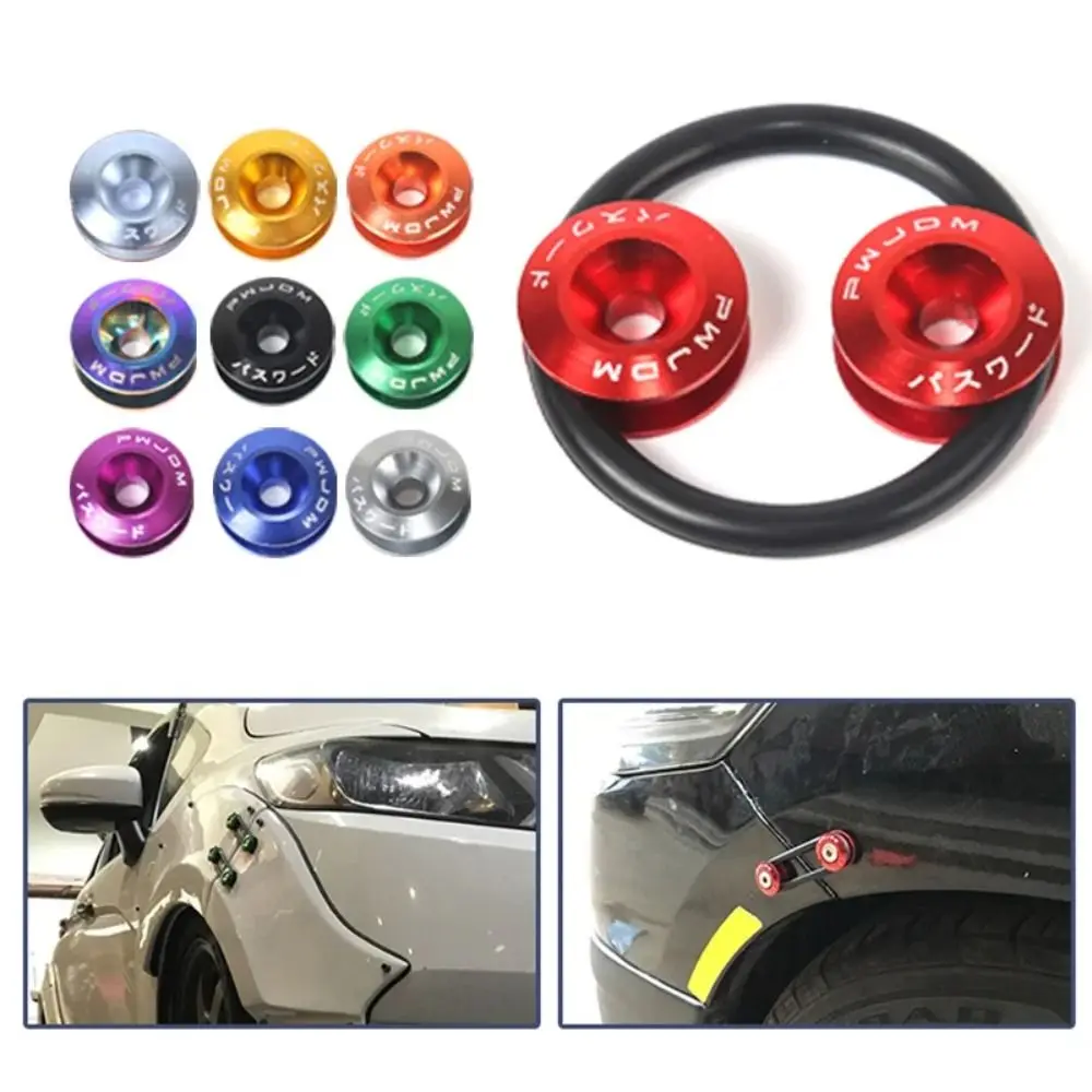 JDM Car Front Rear Bumper Hatch Cover Concave Screws Quick Release Fixing Buckle Reinforcing Washer Aluminum