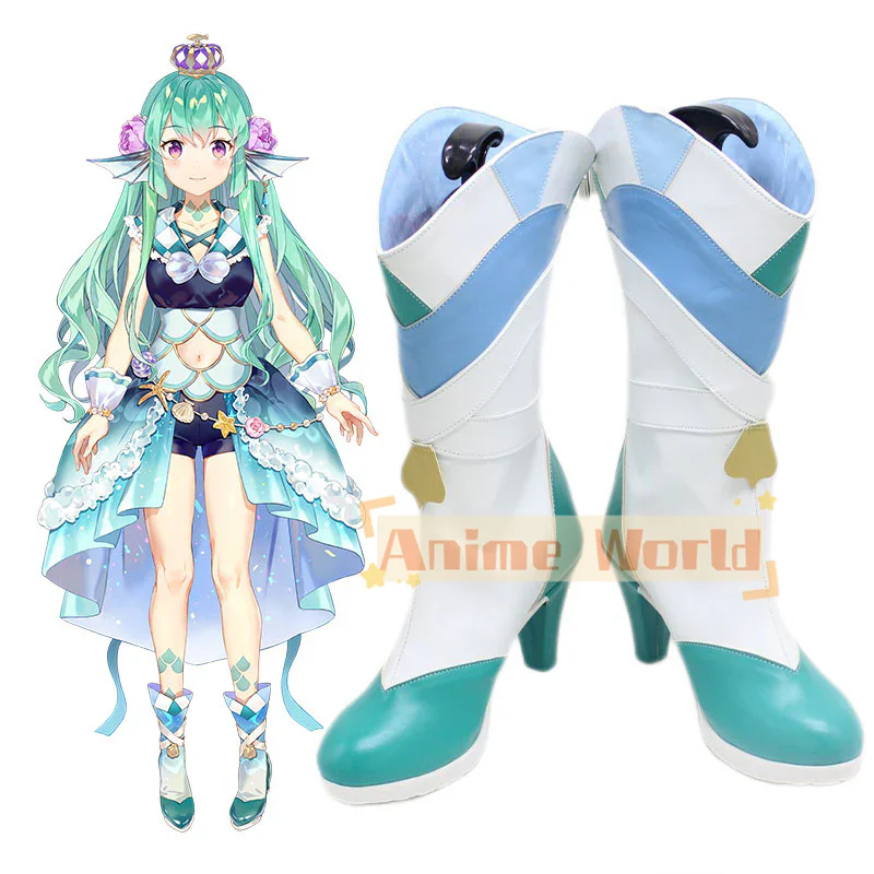 Virtual YouTuber Nijisanji LazuLight Portrait Finana Ryugu Shoes Cosplay Boots Halloween Carnival Boots Custom Made