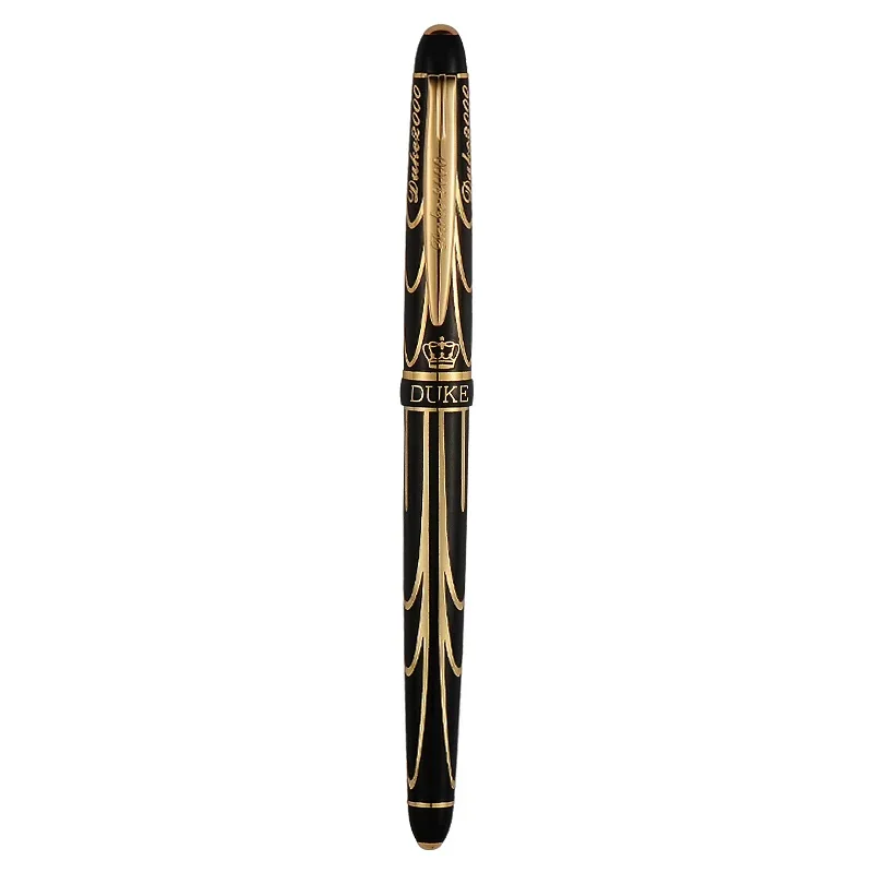 

Duke Century Pioneer Gel Pen 0.5mm Refill Two Color Gold Plating Ballpoint Pens Luxury Gold Business Gift Office Writing gifts