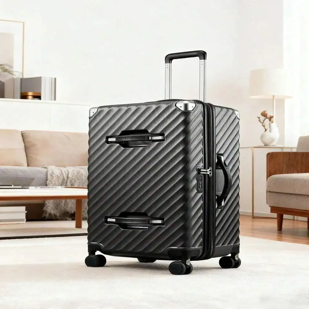 

28-дюймовый расширяемый багажник с твердым корпусом объемом 92,2 л — амортизирующие колеса-спиннеры, большой чемодан для длительных поездок