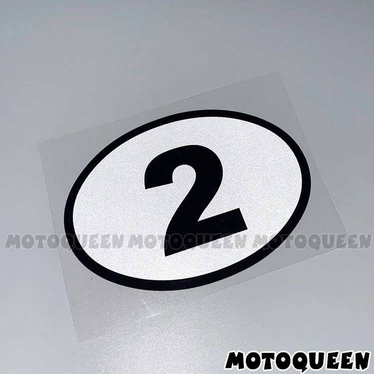 Vintage Motocicleta Oval Tanque de Combustível Pad, Cafe Racer Number Decal, Capacete Adesivos para moto, Auto, Carro, Caixa de tampa lateral,