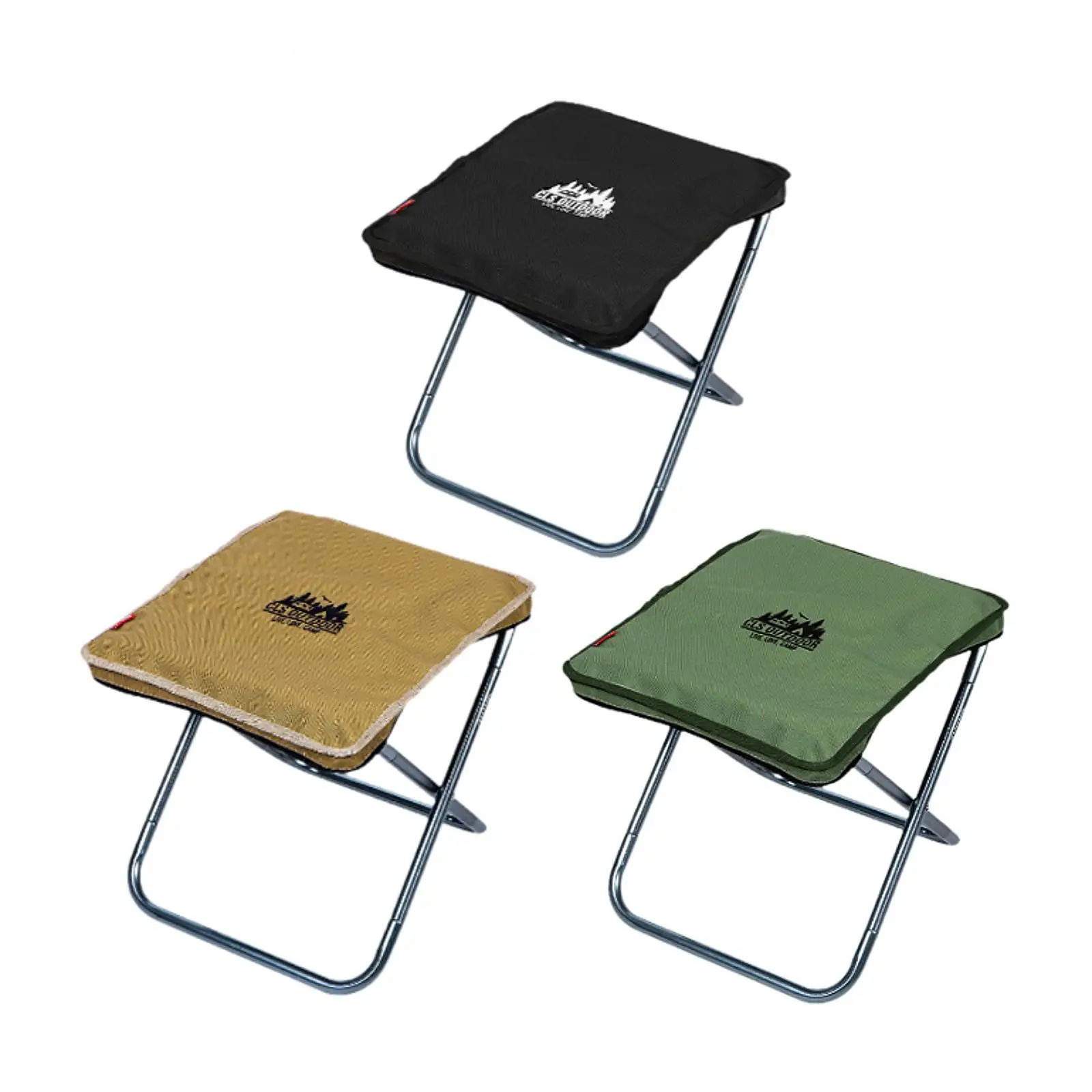 

Camping Stool Seat Camping Chair Foot Rest Aluminum Alloy Frame Camp Stool