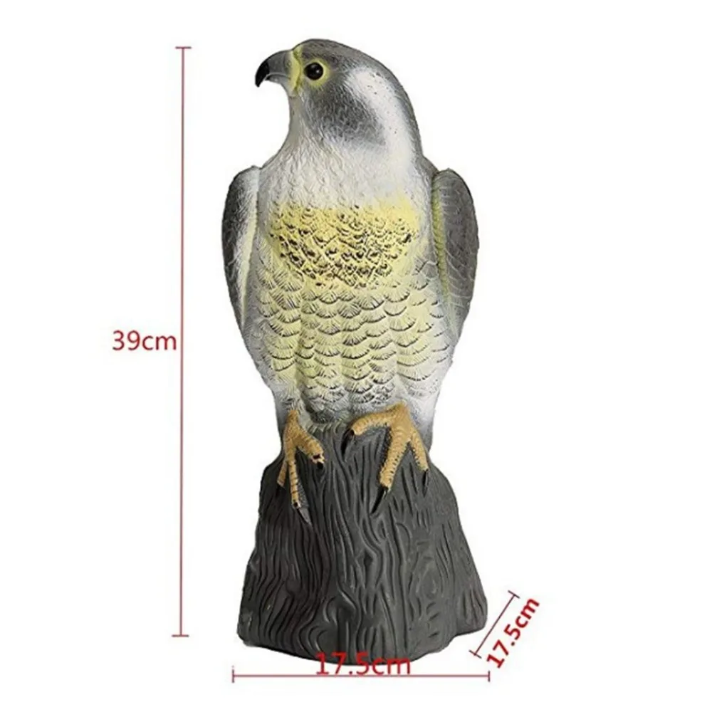 Fake Realistic Bird Scarer Plastic Eagle Falcon Decoy Scarecrow for Garden Yard Bird Repellent Outdoor Pest Control