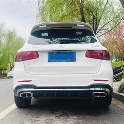 For Mercedes Benz GLC X253 W253 Spoiler 2016 - 2023 ABS Material Carbon Fiber Look Car Rear Trunk Wing Accessories Body Kit