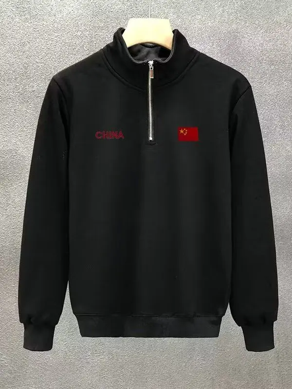 

Весенне-осенний свитшот из чистого хлопка с длинными рукавами и круглым вырезом, мужская спортивная одежда с вышивкой, удобная повседневная одежда