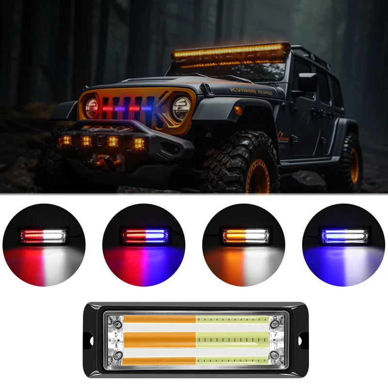 

2pcs COB Flash light COB Side light Strobe light 12-24V truck side light COB truck warning light