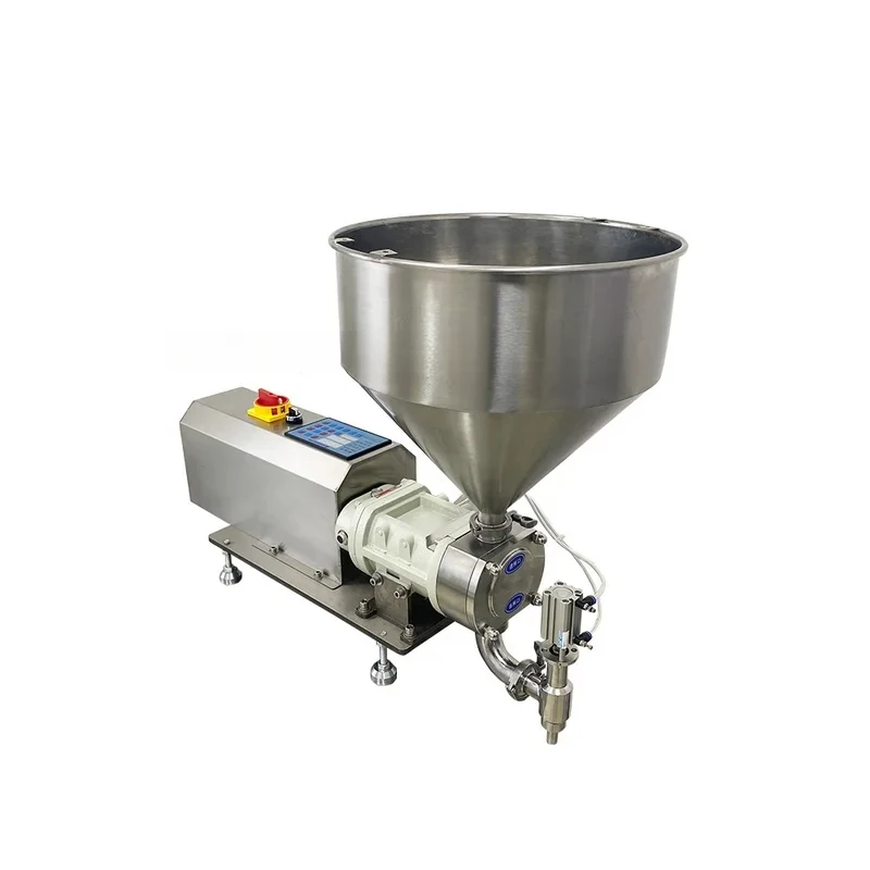 100Ml-5L Liters High Viscosity Chili Sauce Ketchup Honey Filler Semi Automatic Cream Paste Rotor Lobe Pump Filling Hine