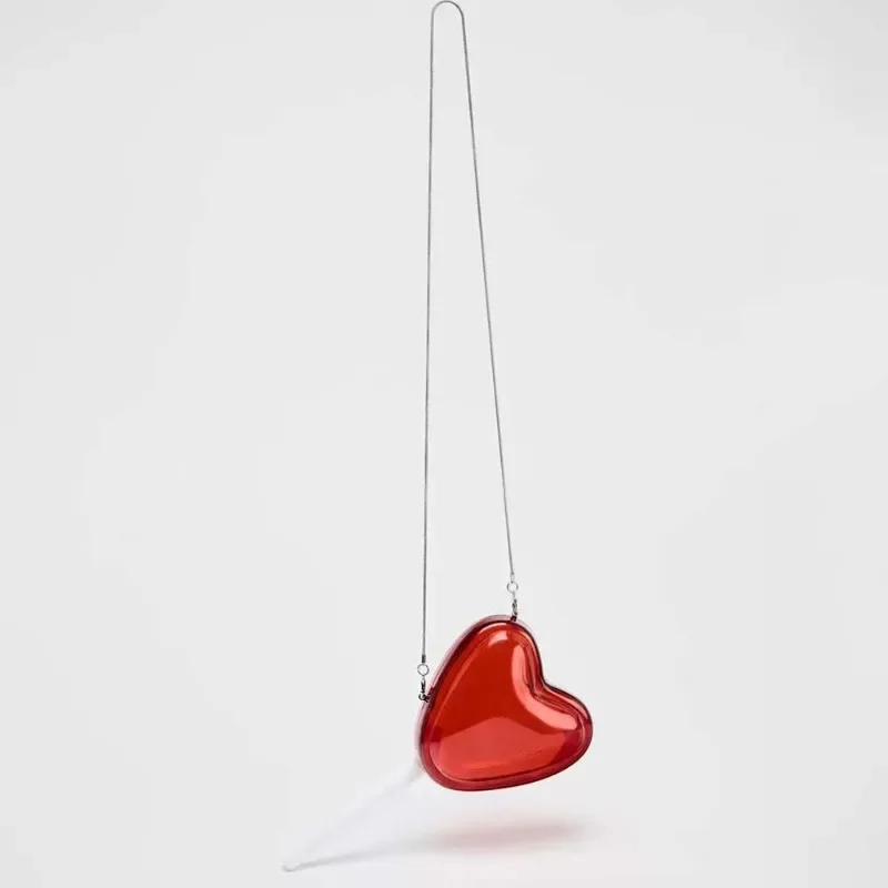 Heart-shaped Lollipop Acrylic Evening Bag Fashionable Clutch Purse for Women Party Unique Prom Party Valentine's Day Gift 5