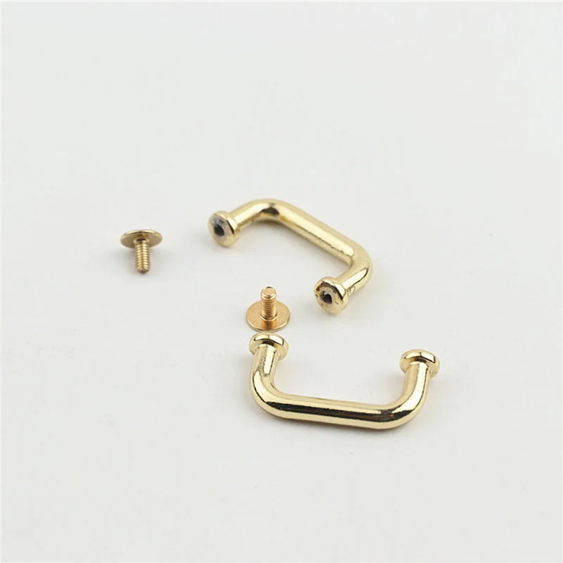 10Pcs 20mm Metal Buckle U Rings Handbag Bag Connector Arch Bridge Hanger with Screw DIY Leather Crafts Sewing Hardware Accessory