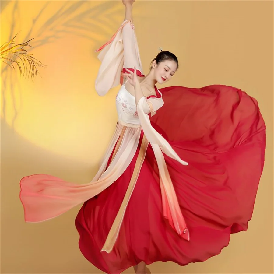 Immagine 5: Costumi di performance di ballerini classici da donna abiti da ballo di pratica oversize Abito da ballo popolare in stile cinese taglie forti