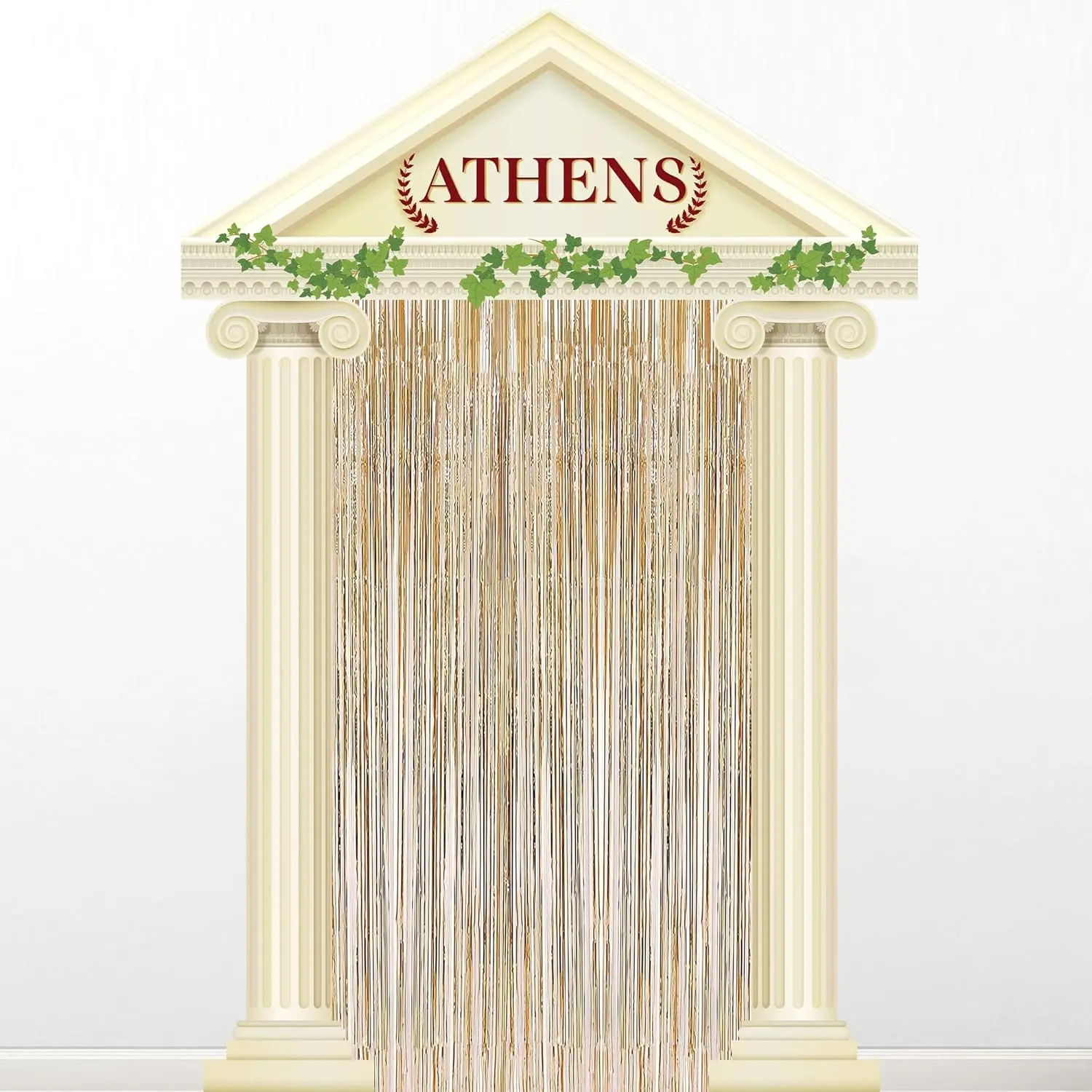 Großes griechisches Party-Veranda-Banner, römische Säulen-Türdekoration, mittelalterlicher Renaissance-Wand-Fotohintergrund, Mythologie-Themen-Dekor für