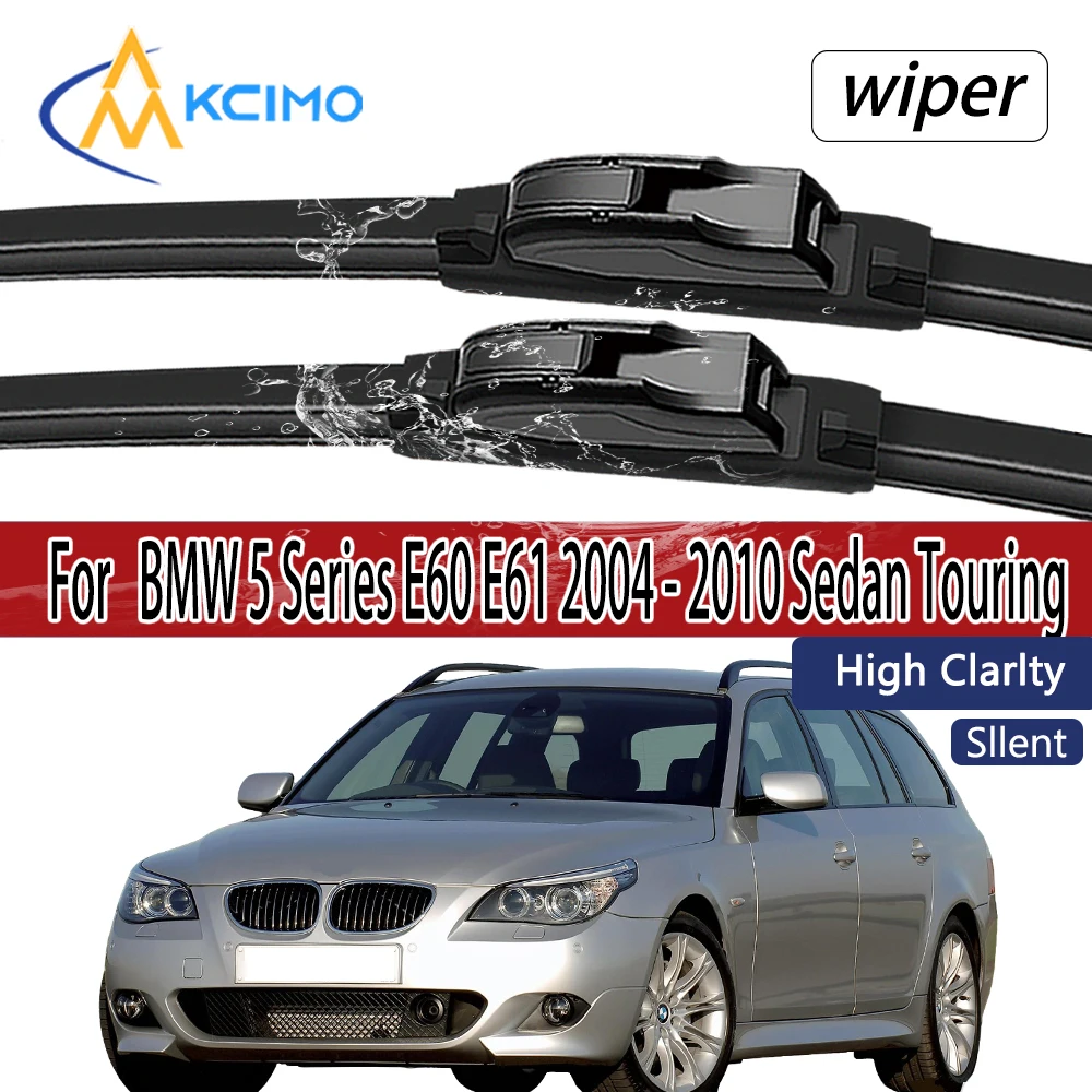 

Для BMW 5 серии E60 E61 2004-2010 Sedan Touring, щетки стеклоочистителя переднего стекла, 2 шт., аксессуары для ветрового стекла
