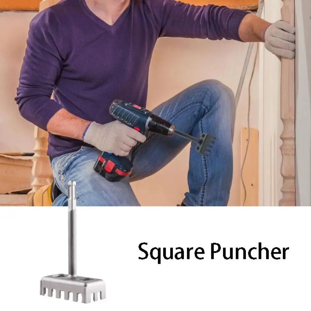 Electric Hammer Square Drill Hole Opener Professional Tool Drill Opener Wall Slotting Installation Tool Socket Tool