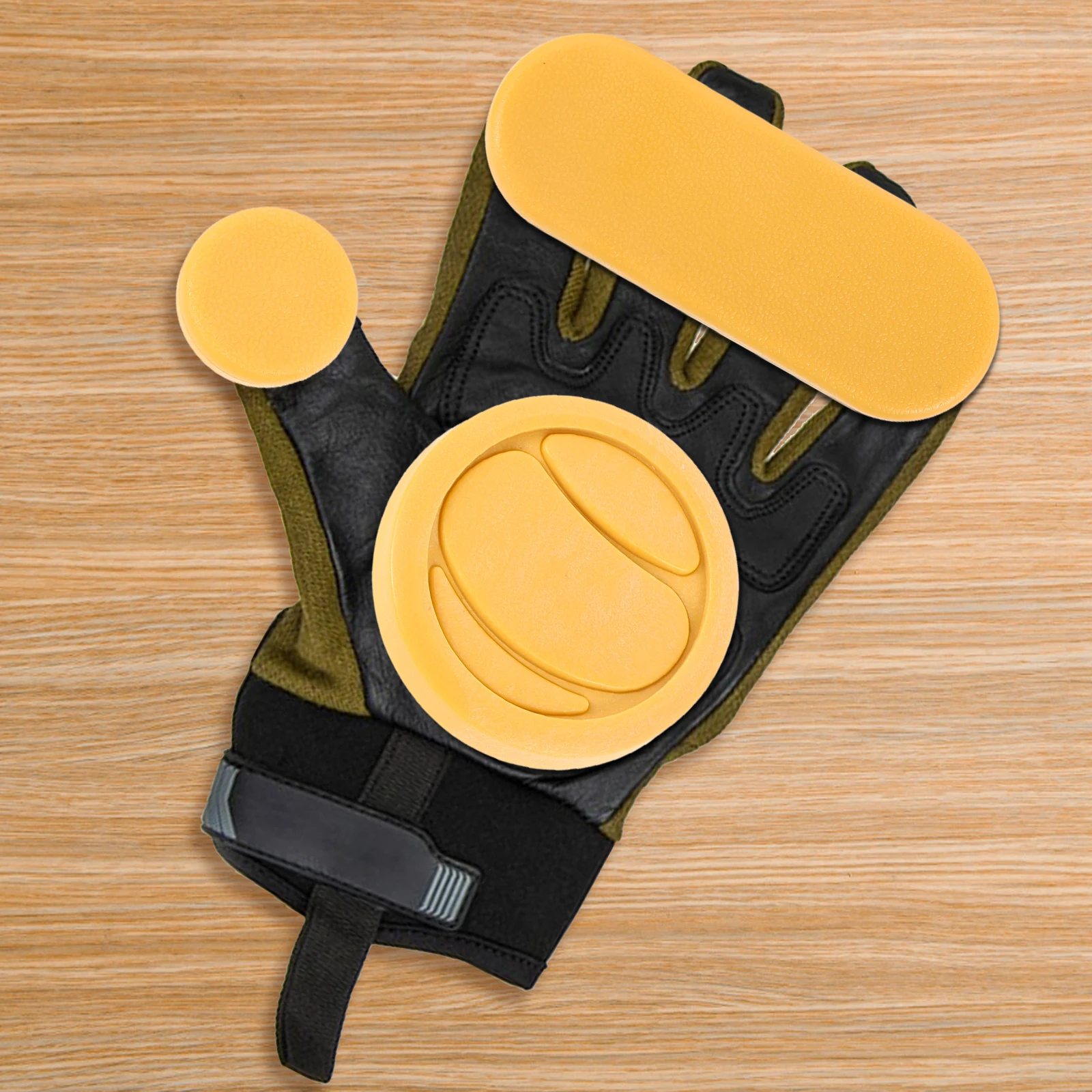 

6Pcs Skateboard Gloves Sliders Downhill Replaceable Pucks Secure Fit Efficient Braking Innovative Features Skating Protector