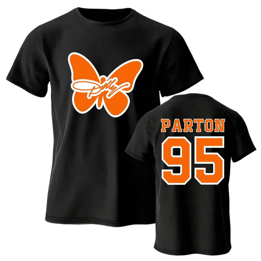 Dolly Parton 95 Butterfly Signature Graphic T‑Shirt Men Women Short Sleeve Tee Hip Hop Streetwear Country Music Print Tshirts