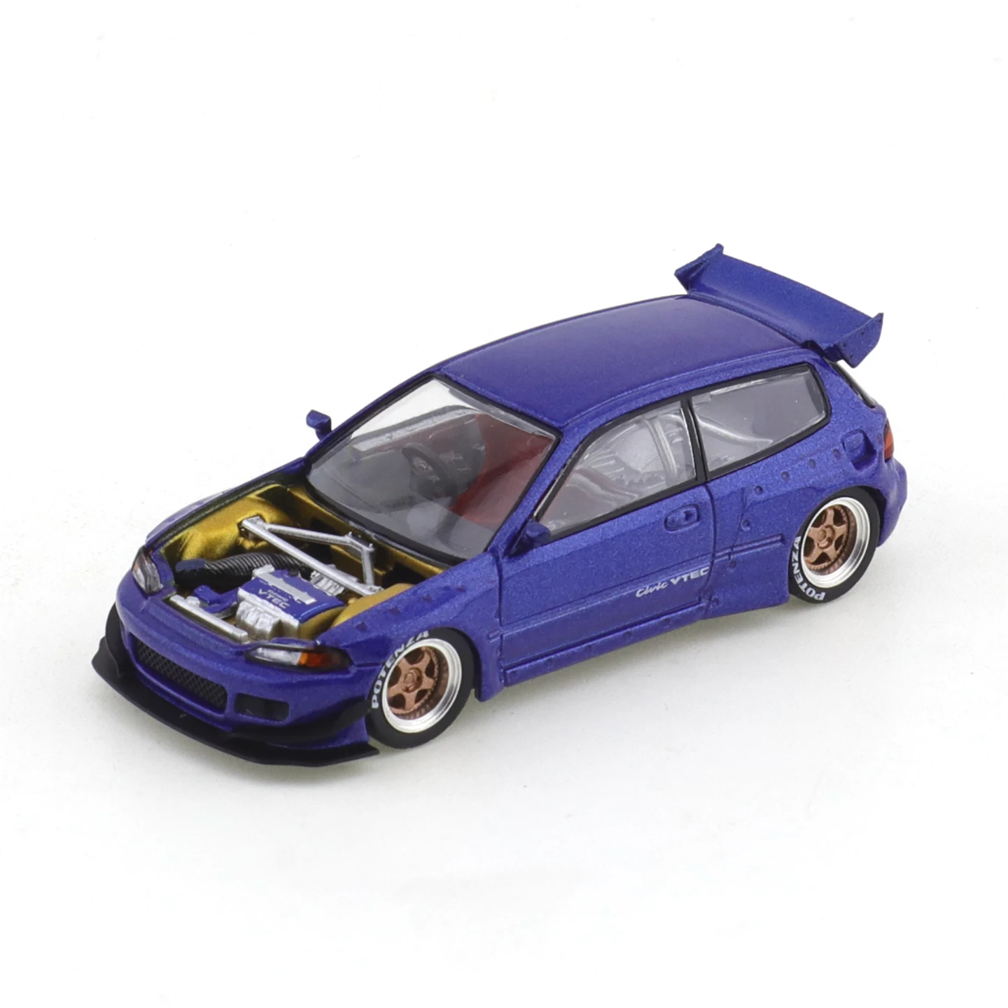 XCARTOYS POP RACE 1/64 PANDEM Civic EG6-voitures métalliques véhicule à moteur en alliage moulé sous pression modèle en métal enfants cadeau de noël jouets pour garçons