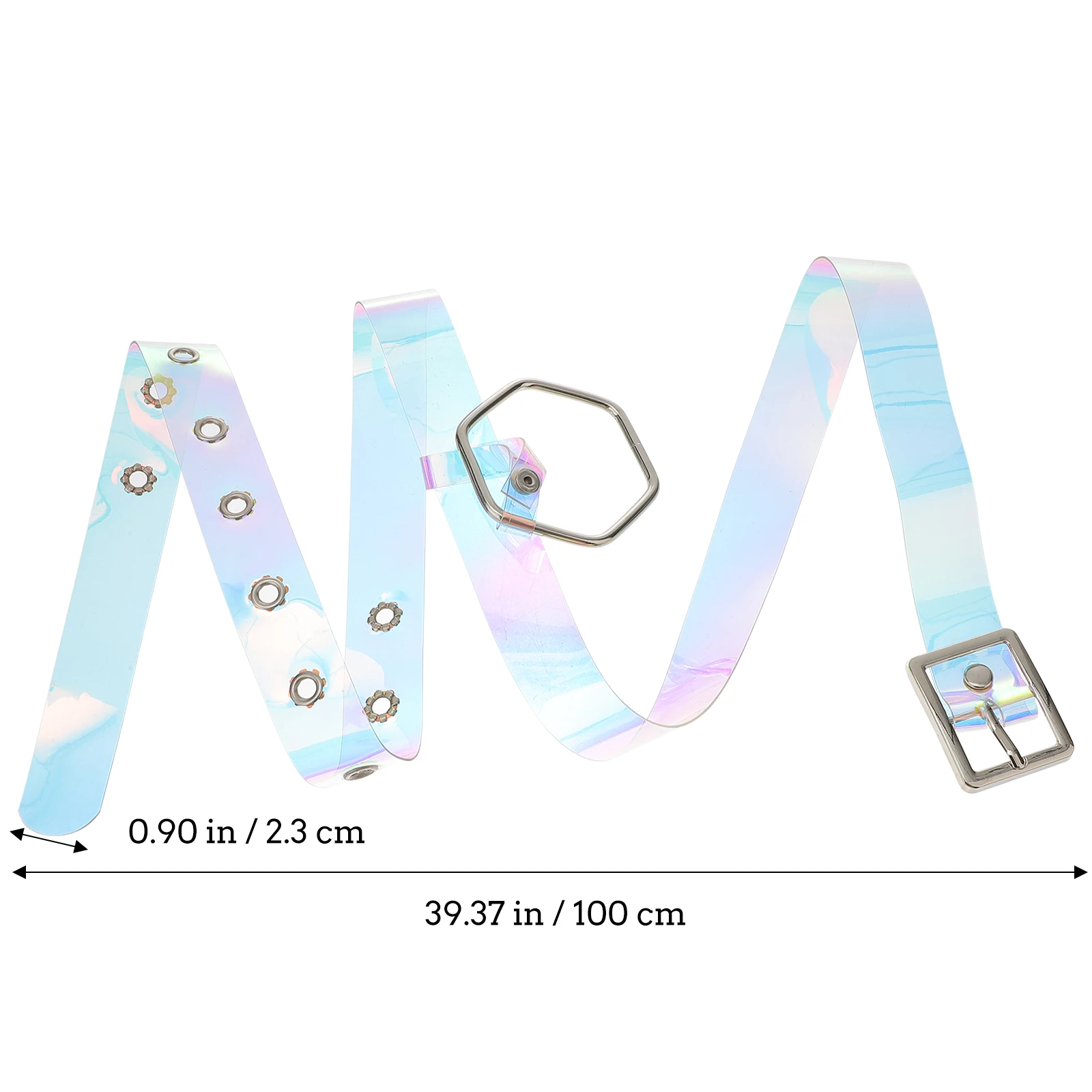 

Colorful 100CM Waist Belts for Women Quick Release Buckle Transparent Fashion Accessory Waist Belt For Women Jeans Dresses