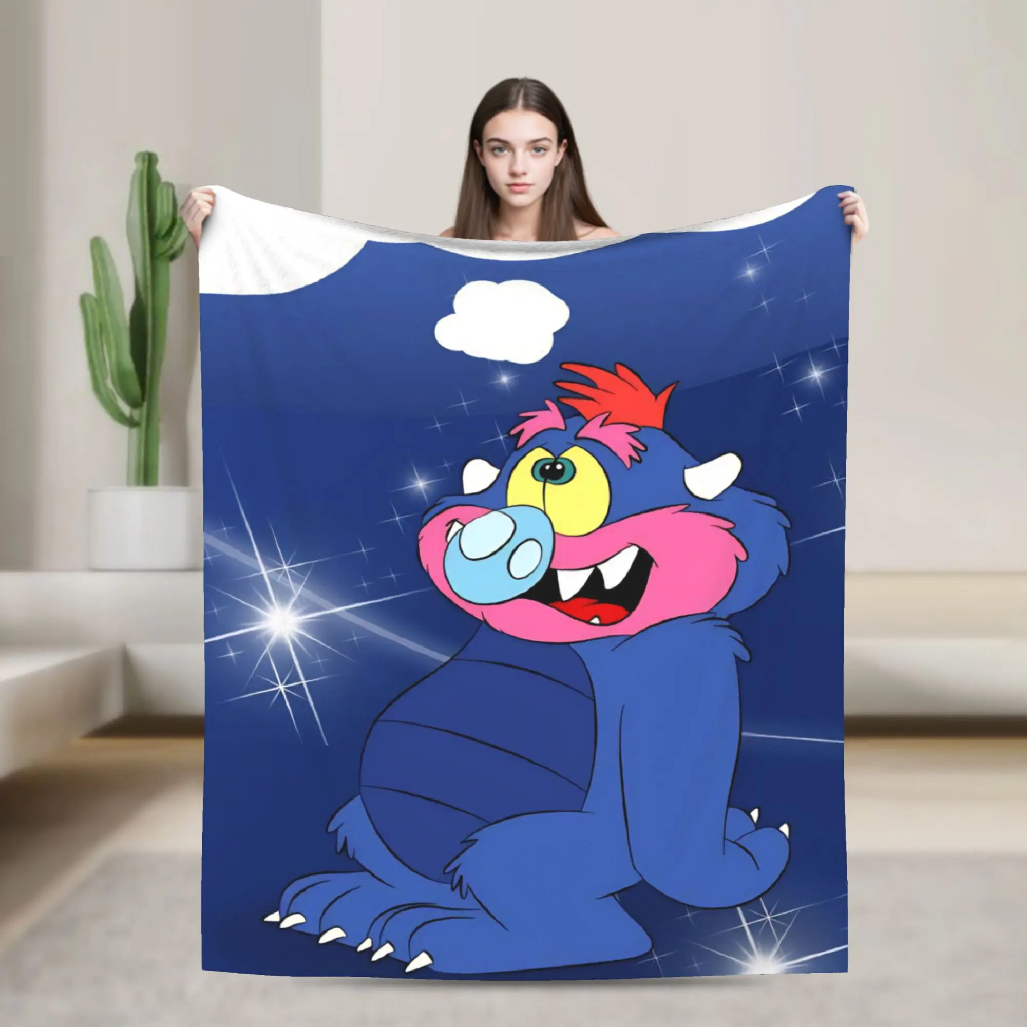 My Pet Monsters Cartoon Stuff Blankets Lightweight Thin Coral Fleece Plush  Throw Blanket Relax Plush Thin Quilt