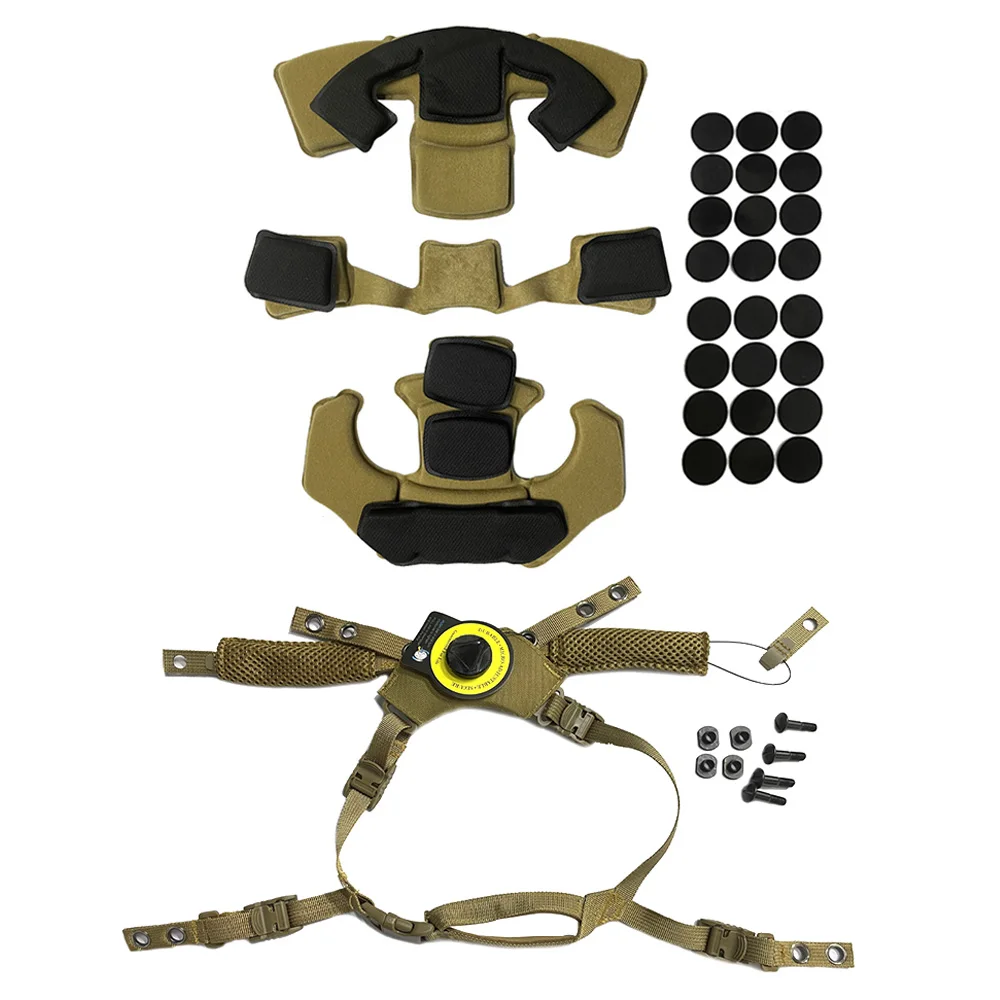 

Тактический комплект подкладок для шлема и подбородочный ремень, регулируемая система подвески циферблата для шлема FAST MICH Wendy
