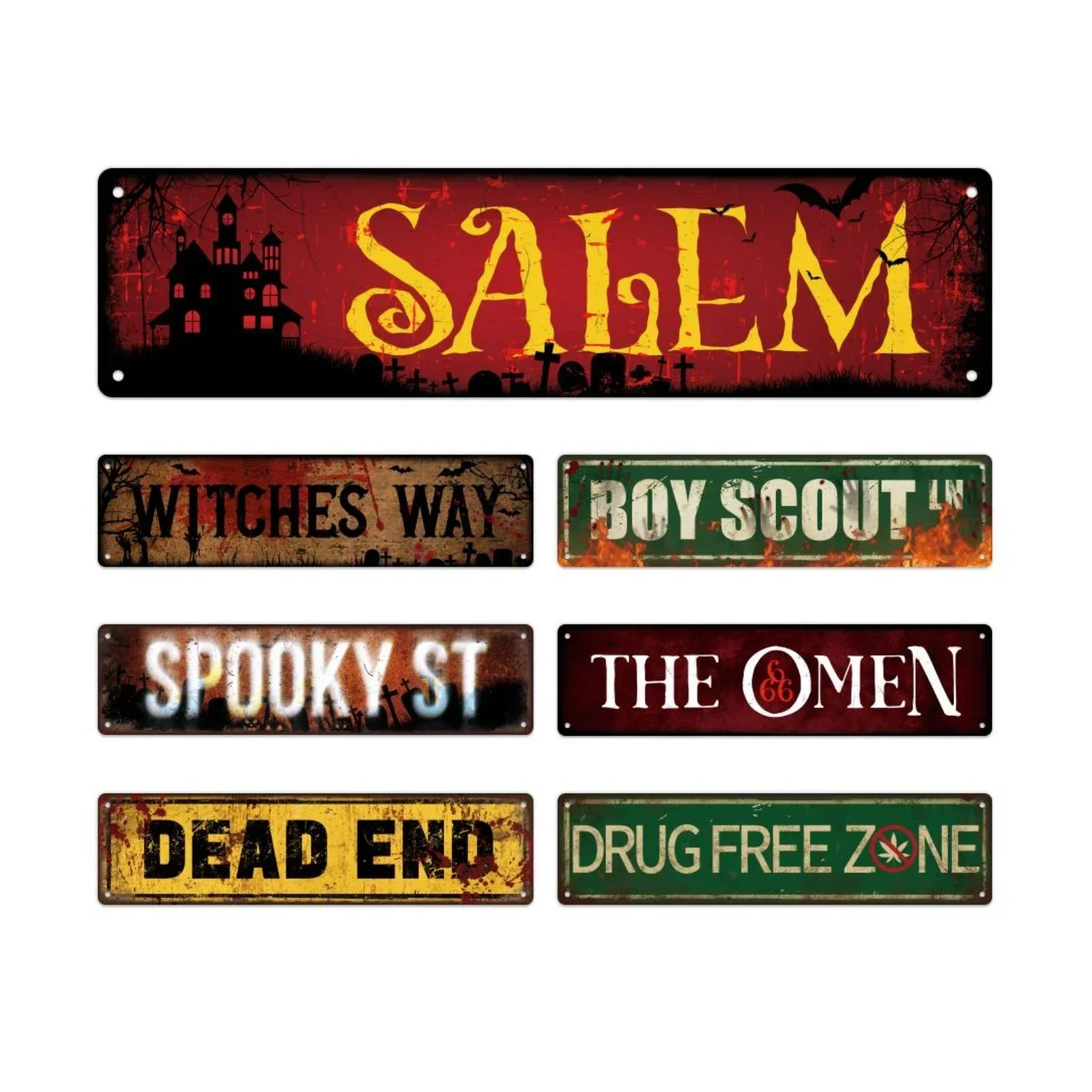 Vintage Horror Movie Road Metal Sign - Enhance your decor wi