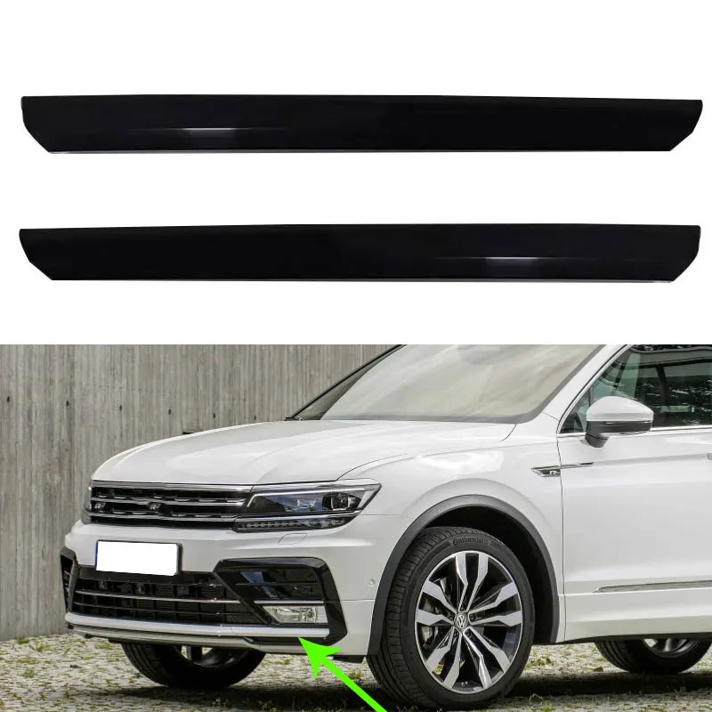 Car Front Bumper Lower Molding Trim For Volkswagen VW Tiguan R-Line 2017 2018 2019 Without Painting Car Accessories