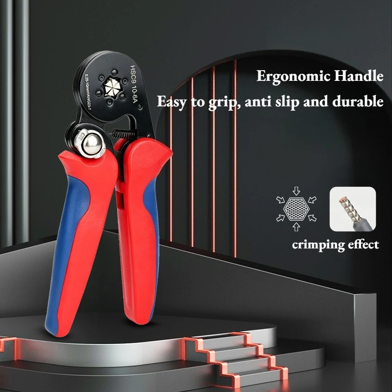 2026 Hex Ratchet Crimping Plier For European Tubular Pin Terminal Cold Crimp Low Voltage Wiring Tool