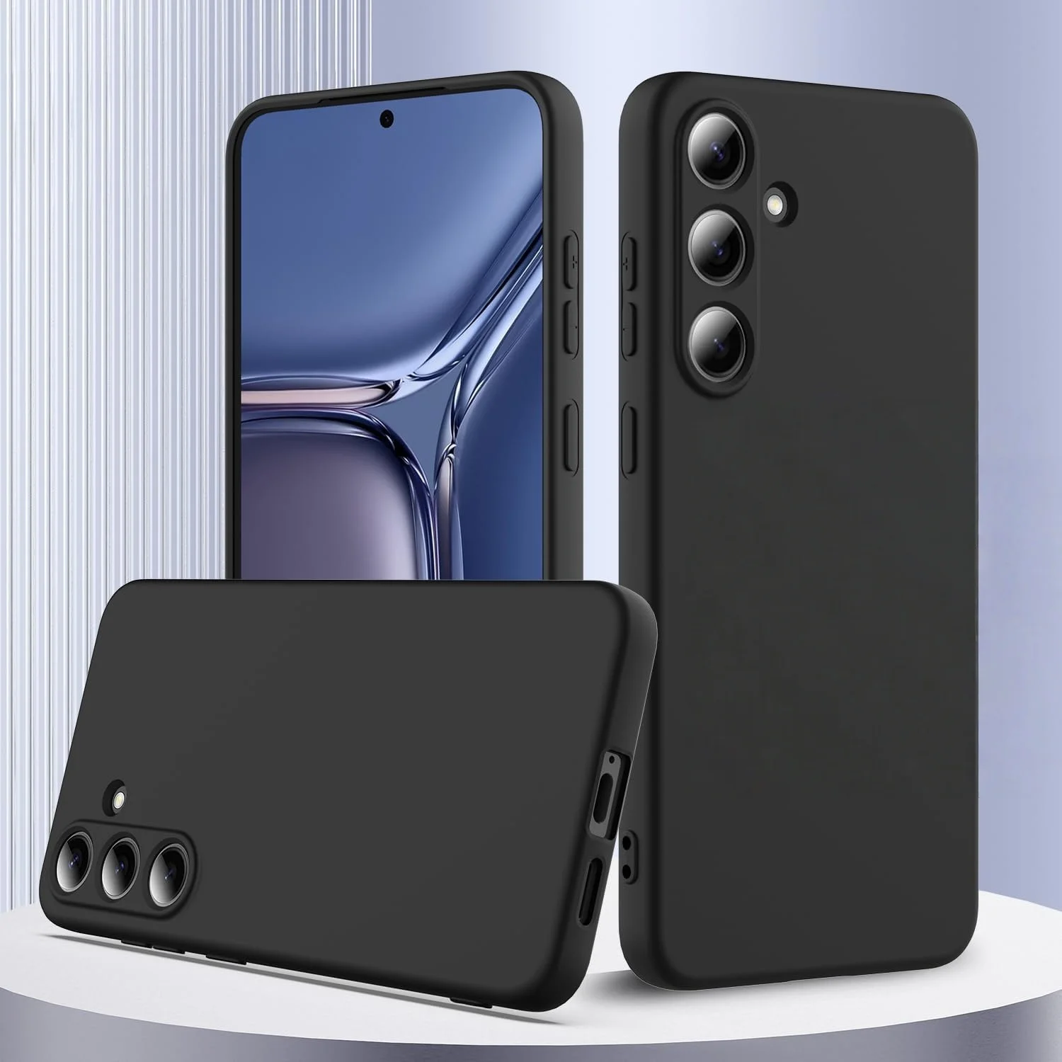 Fashion Solid Colour Shockproof Protective Liquid Silicone Phone Case For Samsung Galaxy S25FE/S25/S25+/S24FE