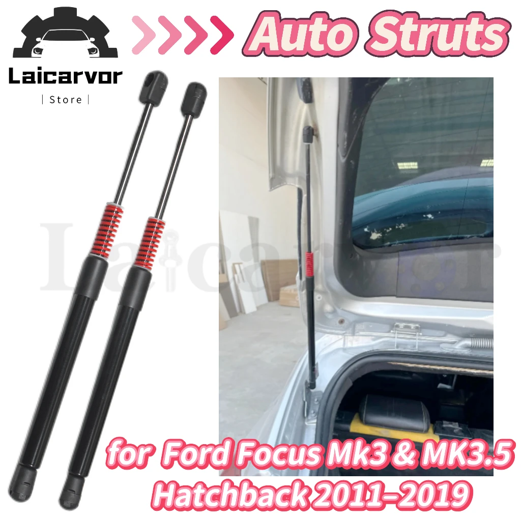 

For Ford Focus Mk3 & MK3.5 5-door Hatchback 2011-2019 Auto Struts With Springs Rear Tailgate Trunk Boot Easy Open Dampers Shocks