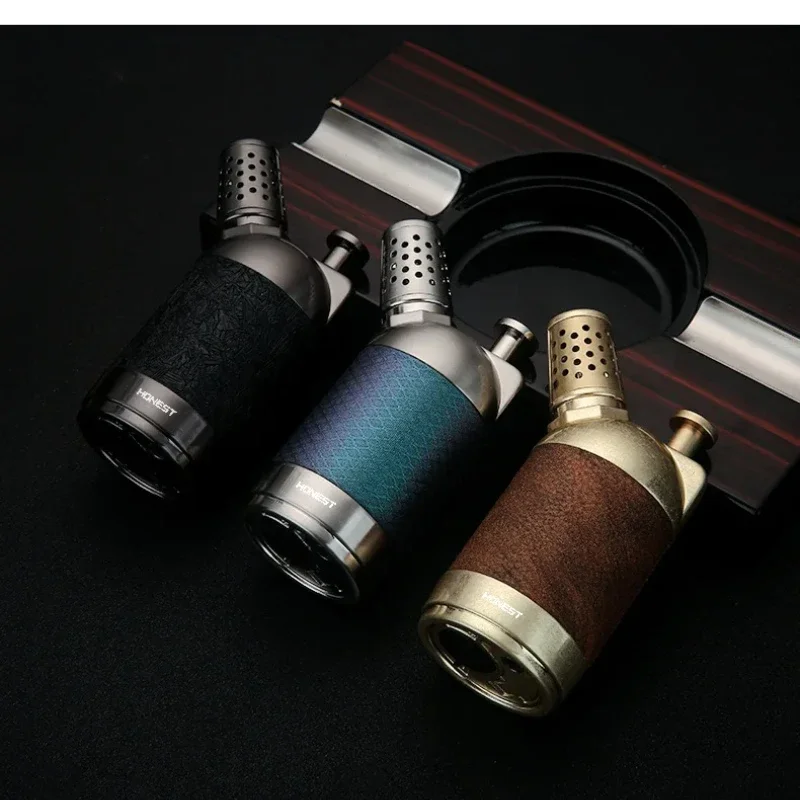 2025 صادقة دائم سعة كبيرة الراقية ولاعة السيجار يندبروف الشعلة توربو الغاز أخف التدخين اكسسوارات هدية