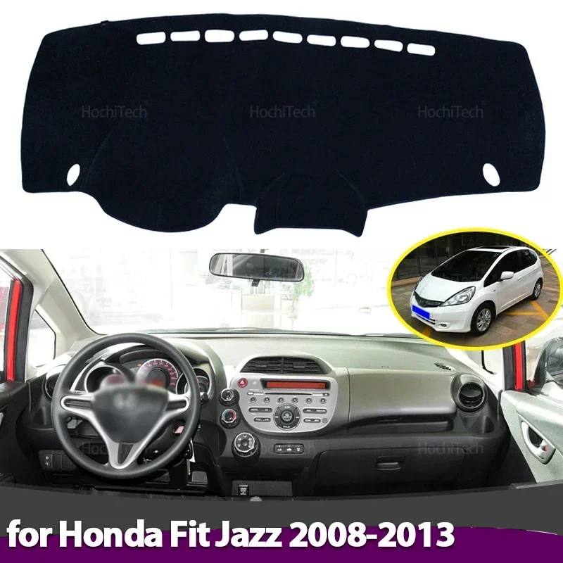 Car Dashboard Cover Pad For Honda Fit 2008-2013 Sunshade Protector Anti-UV Dash Mats Non-slip Pads Interior Accessories