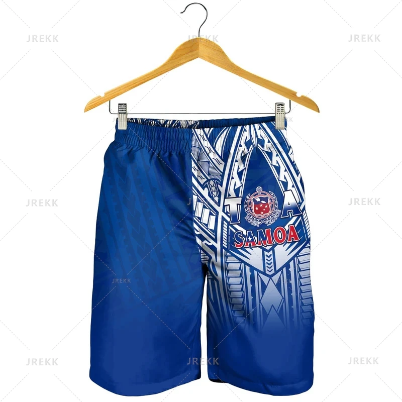 Vintage 3D Samoa Emblem Print Beach Shorts Mens Kid Fashion Streetwear Board Shorts Unisex Cool Swimming Shorts Swimming Trunks