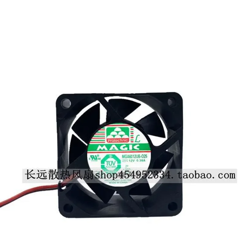for Protechnic Yongli MGA6012UB-O25 6025 12V 0.38A 6CM Water Pump Cooling Fan