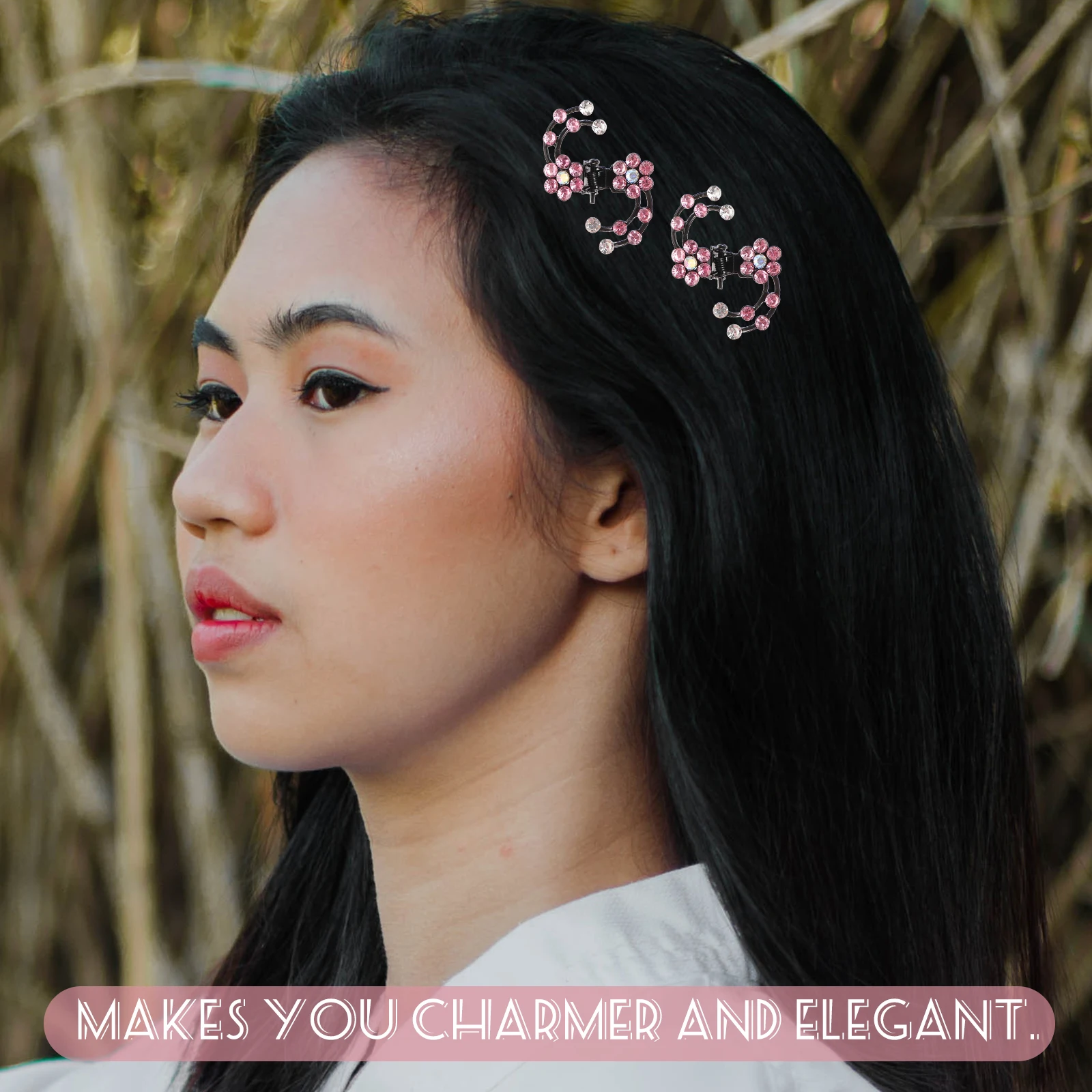 

6 Pcs Rose Plum Hair Clip Bridal Accessories for Women Bridesmaid Claw Wedding Clips Pink Child
