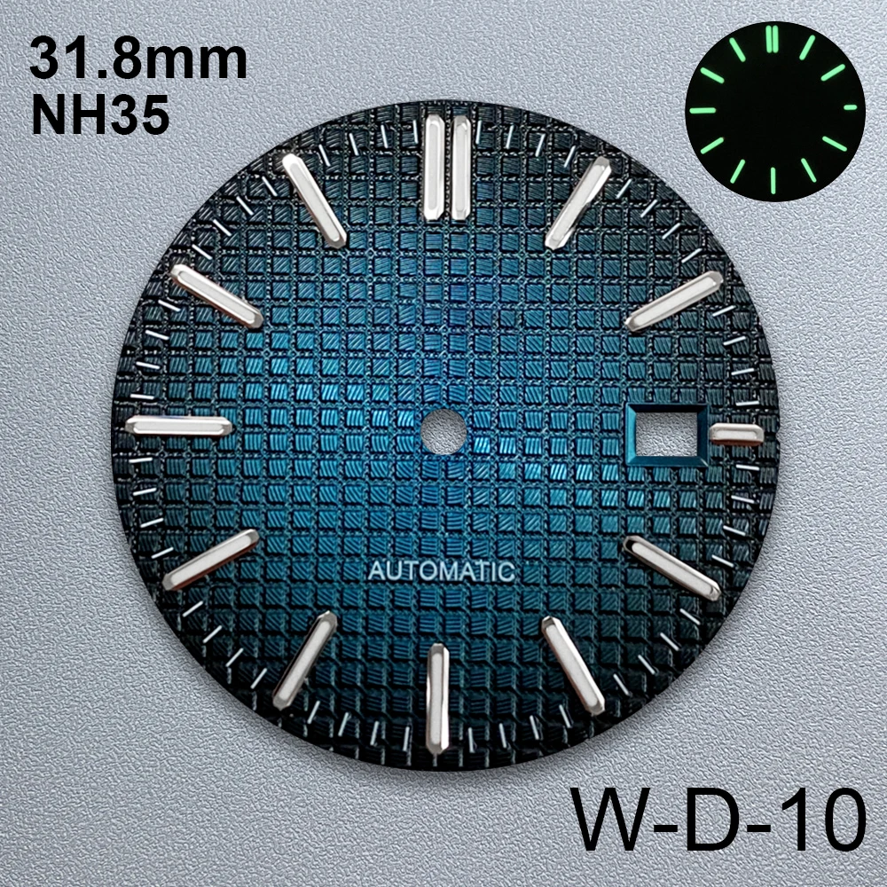 Cadran avec Logo Oak S de 31.8mm, adapté au mouvement japonais NH35/NH36, dégradé vert lumineux, montres de qualité, accessoires modifiés