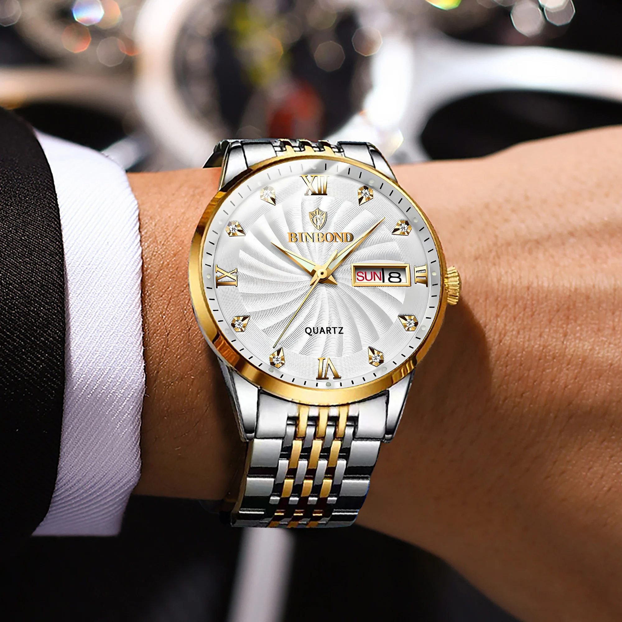 Jam Tangan Quartz BINBOND Untu - Smartwatch Luxury Watches For Men ulasan dan harga
