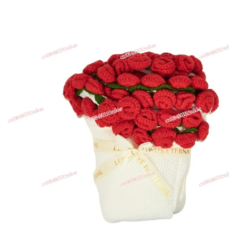 

Handmade Yarn Rose Finished Blanket Bouquet Blanket Immortal Flower Crochet