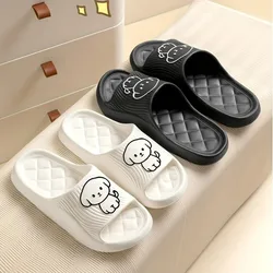 Cute Couple Pillow Slippers Female Summer Wear 2024 New Bathroom Bath Non-slip Indoor Home Eva Thick Bottom Sandals