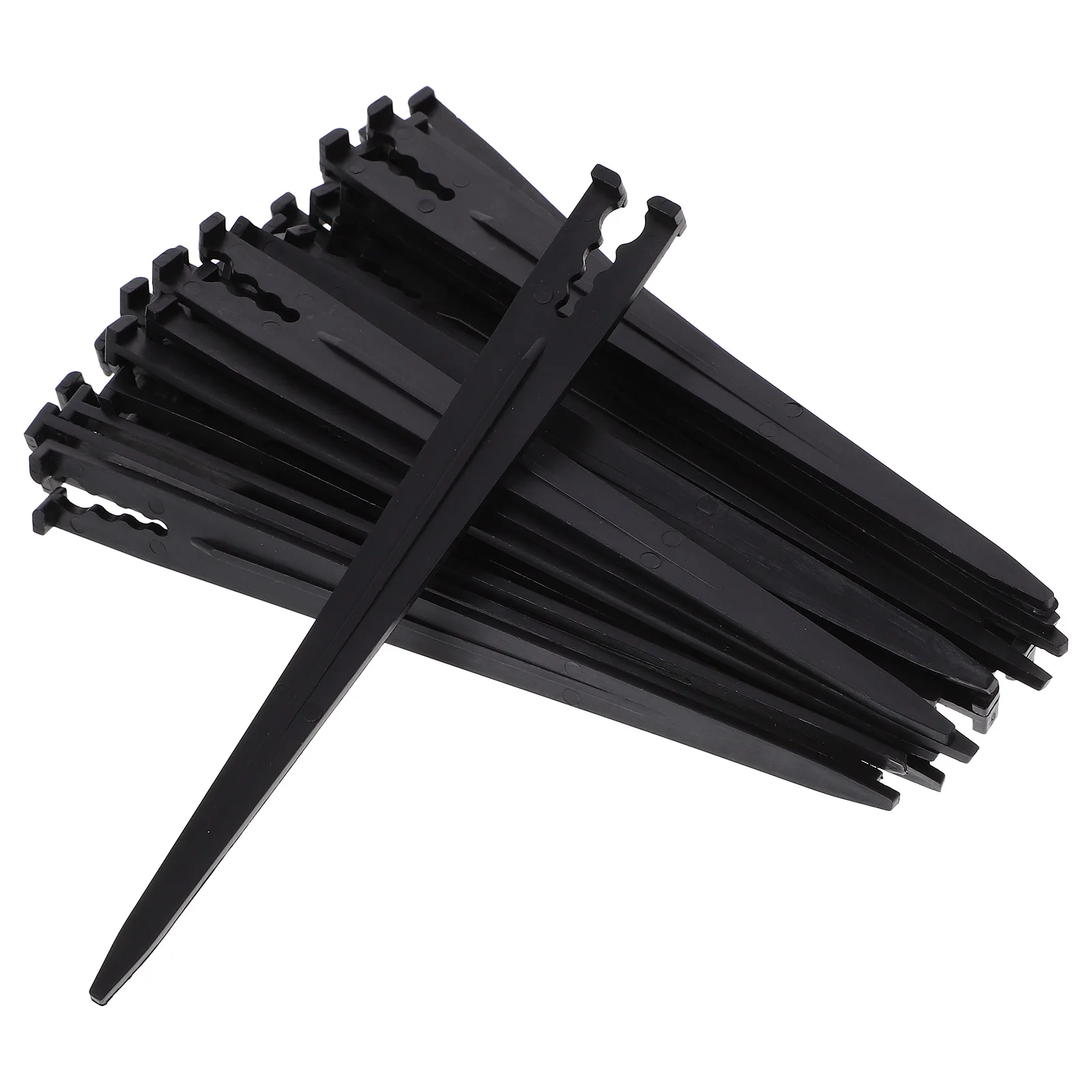 

100pcs PE Ground Rod Tools Fixing Frame Drip Irrigation Accessories Black Reusable Horticultural Agricultural Municipal