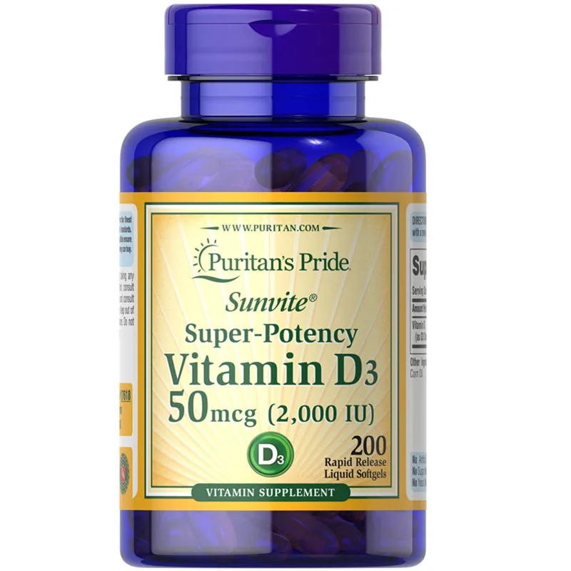 

Vitamin D3 50 mcg(2,000 IU) 200 Softgels EXP 04/2025